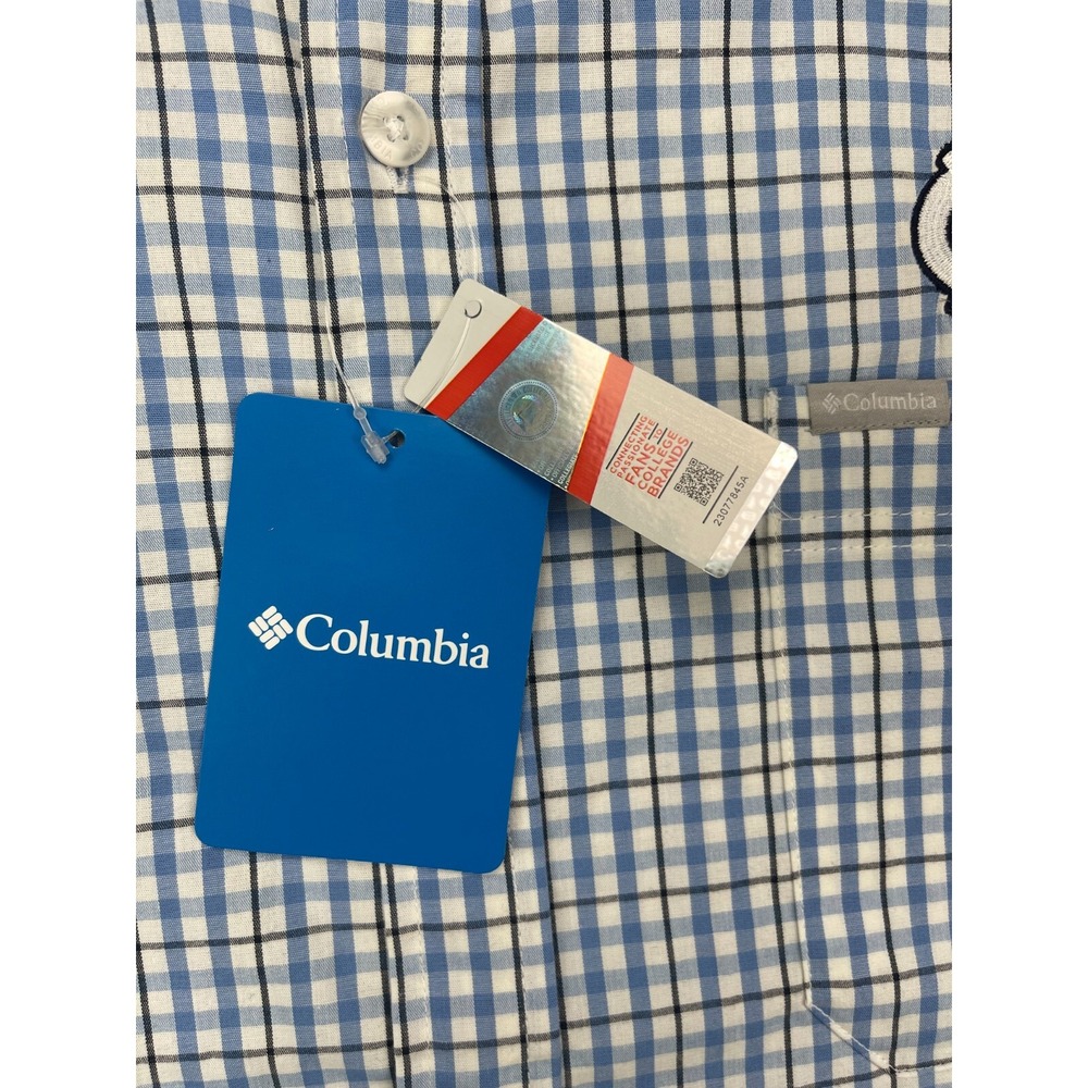 NWT Columbia Men's Shirt North Carolina Tarheels Plaid Size XL - Picture 7 of 11